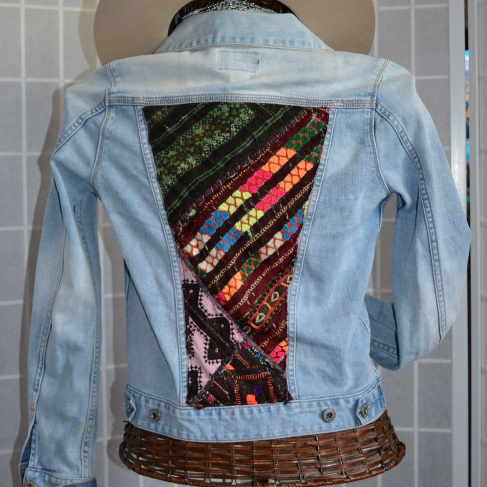 boho style lucky brand jean jacket